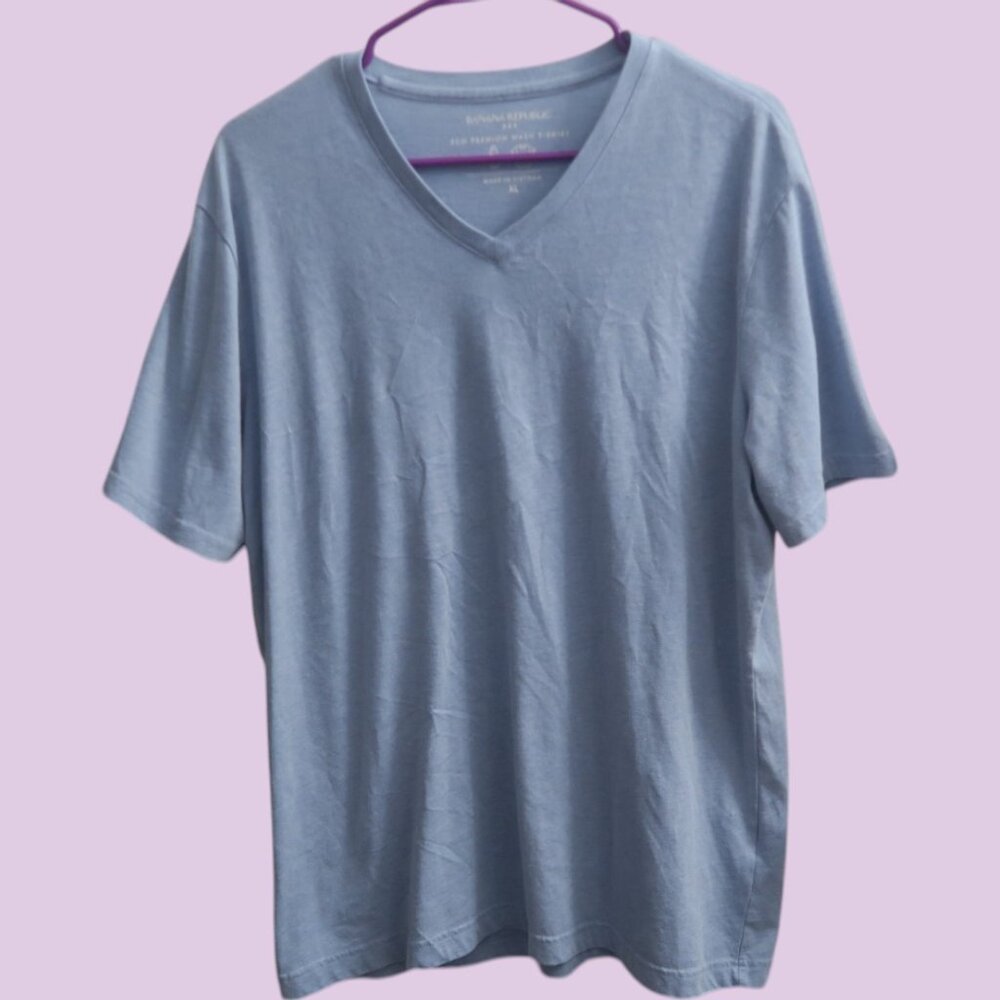 Banana Republic men's eco premium wash t-shirt tee shirt in blue XL.